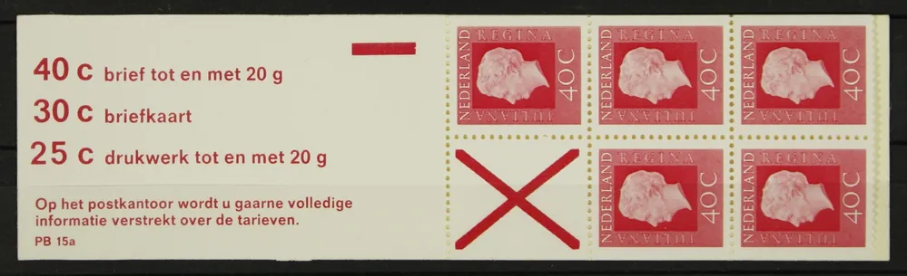Darmowa dostawa Nederland, Postzegelboekje 15 a
