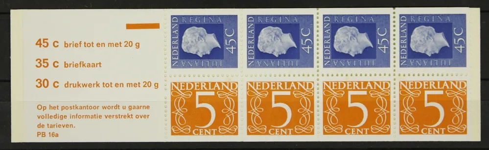 Autentyczny Nederland, Postzegelboekje 16 a