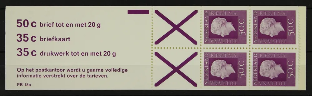 Oryginalny Nederland, Postzegelboekje 18 a