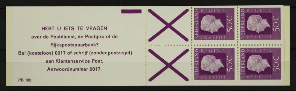 Nederland, Postzegelboekje 18 b Popularny