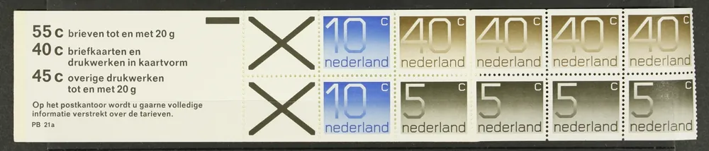 Nederland, Postzegelboekje 21a Popularny