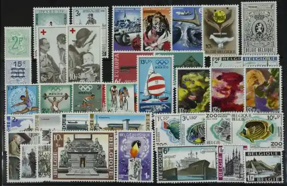 Belgie, Jaarset 1968 Autentyczny