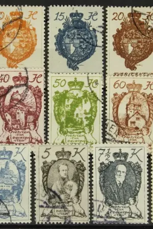 Liechtenstein Michel 25-39 Autentyczny
