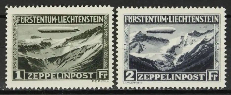 Autentyczny Liechtenstein Michel 114-115