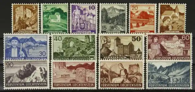 Liechtenstein Michel 156-169 Szybka dostawa