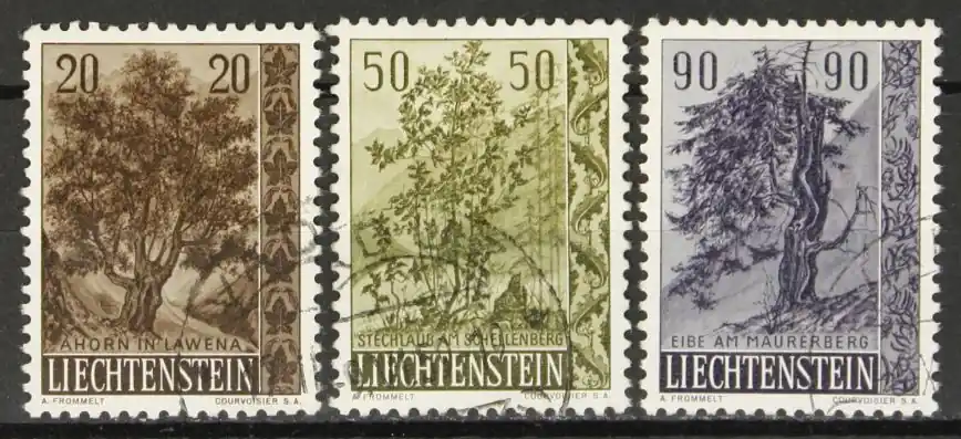 Liechtenstein Michel 371-373 Wysoka jakość