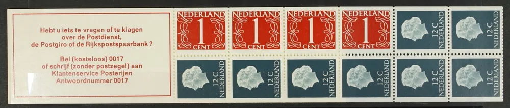 Zamów teraz Nederland, Postzegelboekje 8 bF