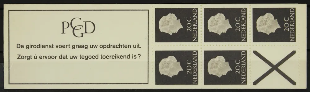 Wysoka jakość Nederland, Postzegelboekje 6 a