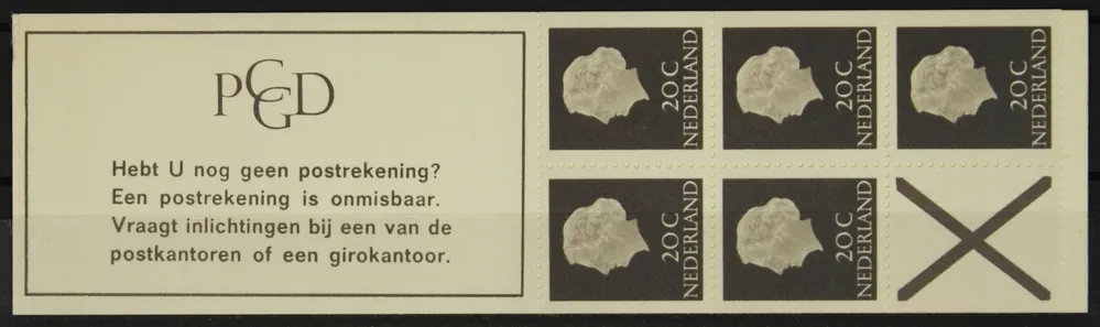 Zwrot pieniędzy Nederland, Postzegelboekje 6 d