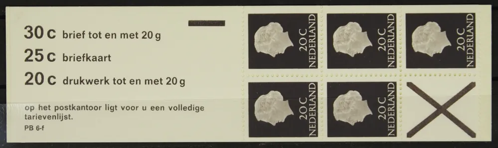 Bezpieczna płatność Nederland, Postzegelboekje 6 fFp