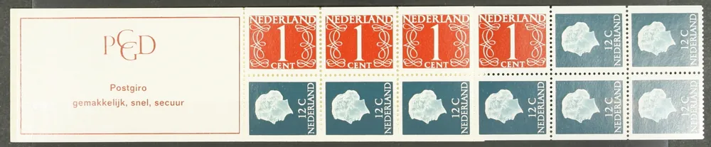 Nederland, Postzegelboekje 8 aF Bezpieczna płatność