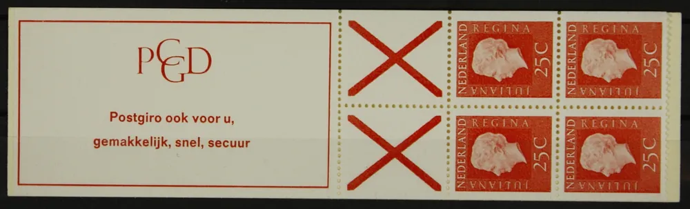 Nederland, Postzegelboekje 9 d Oryginalny