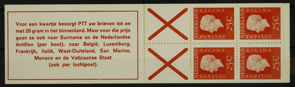 Zwrot pieniędzy Nederland, Postzegelboekje 9 gF