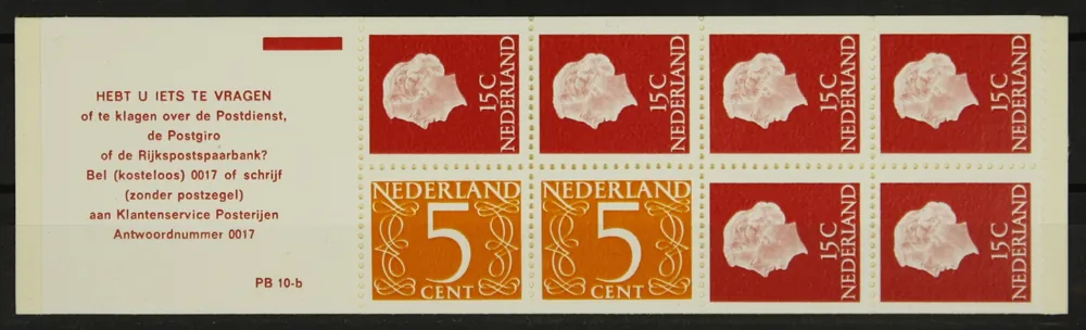 Nederland, Postzegelboekje 10 bF Ostatnia szansa