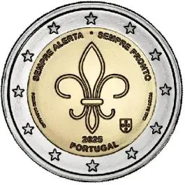 Bezpieczna płatność Portugal 2025: Speciale 2 Euro unc: "Scouting"