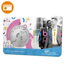 Nowość Nederland 2023: 50 jaar erkenning COC Vijfje 2023 UNC Verzilverd in coincard