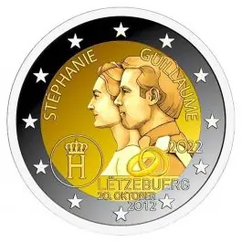 Luxemburg 2022: Speciale 2 Euro unc:"Huwelijk" 2022 Najlepsza cena