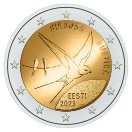 Estland 2023: Speciale 2 Euro unc: "Boerenzwaluw" Bezpieczna płatność