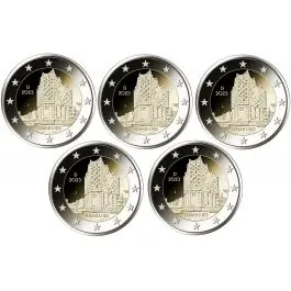 Duitsland 2023: Speciale 2 Euro unc:"Hamburg": A, D, F, G, en J Nowość