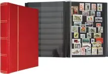 Insteekboek - Rood - A4 - 64 zwarte bladzijden - Leer Niska cena