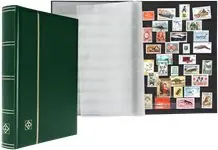 Tani Insteekboek - Groen - A4 - 64 zwarte bladzijden - gewatteerde kunstleren band