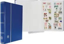 Insteekboek - Blauw -A4 - 64 witte bladzijden - met tussenstrook - ongewatt Premium