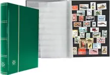Insteekboek - Groen - A4 - 64 zwarte bladzijden - ongewatteerde band Premium