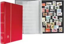 Autentyczny Insteekboek - Rood - A4 - 64 zwarte bladzijden - ongewatteerde band