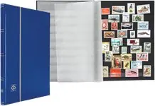 Insteekboek - Blauw - A4 - 16 zwarte bladzijden - ongewatteerde band Autentyczny