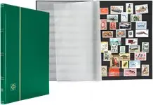 Insteekboek - Groen - A4 - 16 zwarte bladzijden - ongewatteerde band Zwrot pieniędzy