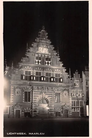 Haarlem Lichtweek 1931 Vleeschhal Fotokaart HC61339 Ekspresowa dostawa