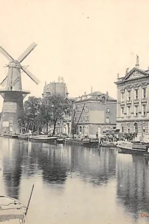 Rotterdam Coolvest met molen en binnenvaart schepen 1900 HC61309 Ostatnia szansa