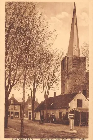 Bezpieczna płatność Wateringen Dorpsplein met Ned. Herv. Kerk Westland HC61255