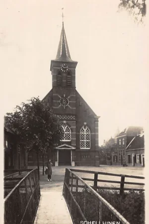 Darmowa dostawa Schelluinen Van der List fotokaart N.H. Kerk Giessenlanden Alblasserwaard HC61251
