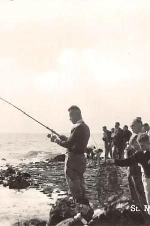 Sint Maartenszee Aan de Pier Sport vissers 1955 Schagen HC61140 Oryginalny