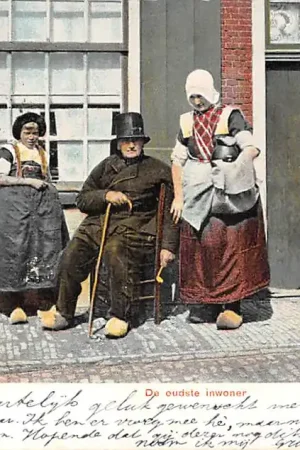 Bunschoten De oudste inwoner 1904 Spakenburg Klederdracht Vintage HC61133 Najlepsza cena