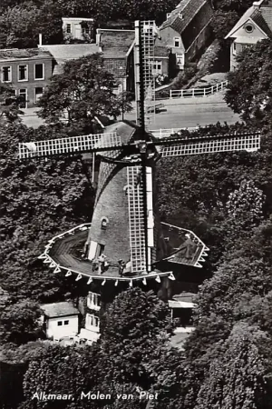 Rabat Alkmaar Molen van Piet KLM 1964 Luchtfoto no. 80556 HC61081