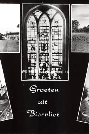 Biervliet Groeten uit 1996 Gemeentehuis Stadhuis R.K. Kerk met Pastorie Ned. Herv. Kerk Suikerdijk met Molen de Bijenkorf Terneuzen Zeeuws-Vlaanderen HC61078 Zwrot pieniędzy
