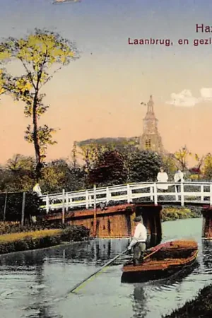 Popularny Hazerswoude Laanbrug en gezicht op de Ned. Hervormde Kerk HC61065
