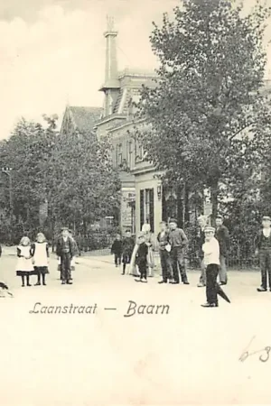Baarn Laanstraat met volk 1900 HC61019 Wysoka jakość