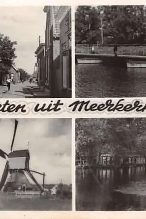 Bezpieczna płatność Meerkerk Groeten uit 1945 Molen Dorpstraat Brug en Kom Vijfheerenlanden HC60947
