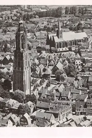 Amersfoort O.L.Vr. Toren en St. Joriskerk 1948 KLM Luchtfoto No. 7436 HC60953 Tani