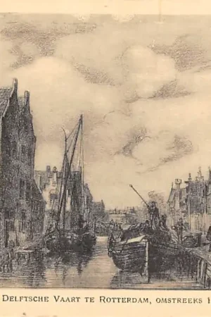 Szybka dostawa Rotterdam De Delftsche Vaart, omstreeks 1550 Reclame Cacao & Chocolaad A. Driessen HC60926