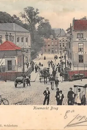 Schiedam Koemarkt Brug 1904 Café de UnieHC60841 Ostatnia szansa