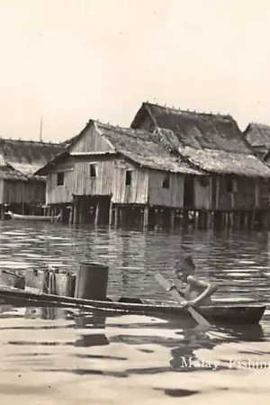 Singapore Malay Fishing Village Fotokaart Azië HC60814 Autentyczny