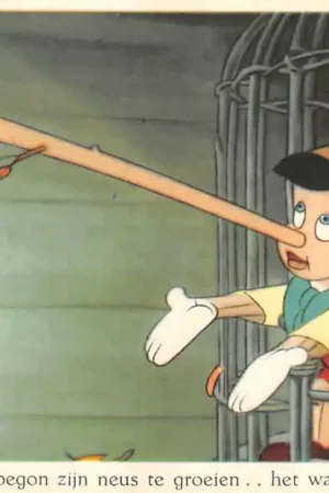 Fantasie Strip Toen Pinocchio jokte, begon zijn neus te groeien ... Disney Kind 1949 HC60748 Rabat