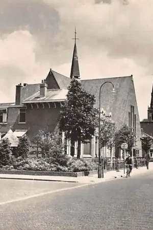 Popularny Boskoop Zijde Gereformeerde Kerk en Hefbrug 1956 HC60724