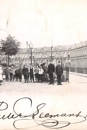 Darmowa dostawa Weesp Heerensingel met volk en kinderen 1900 HC60699