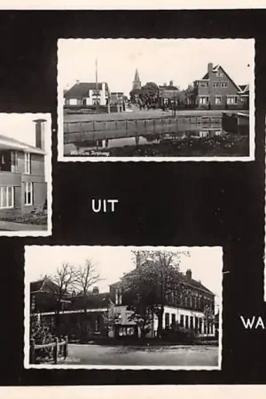 Warffum Fotokaart 1939 Torenweg Gemeentehuis R.H.B. School Ned. Herv. Kerk Het Hoge Land Groningen HC60707 Szybka dostawa