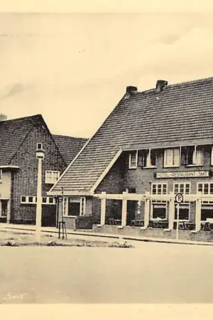 Slootdorp De Brink met Hotel Smit 1942 Wieringermeer Wieringen HC60661 Oryginalny